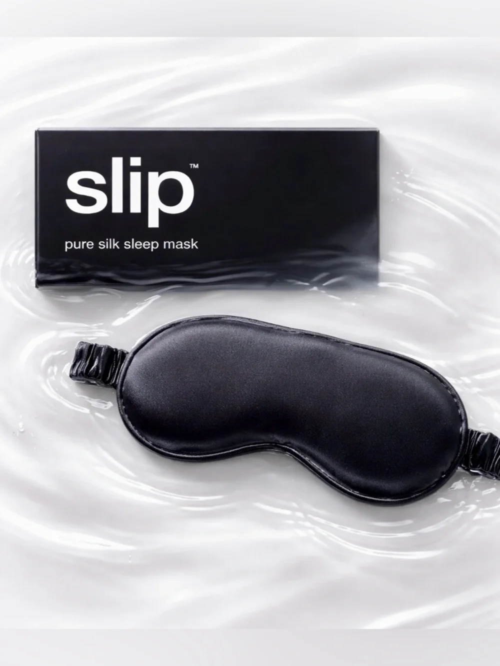NWT Slip Pure Silk Sleep Mask Black NIB Luxury Beauty Sleep Eye Mask OS unisex